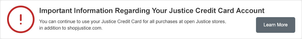Justice Credit Card Home
